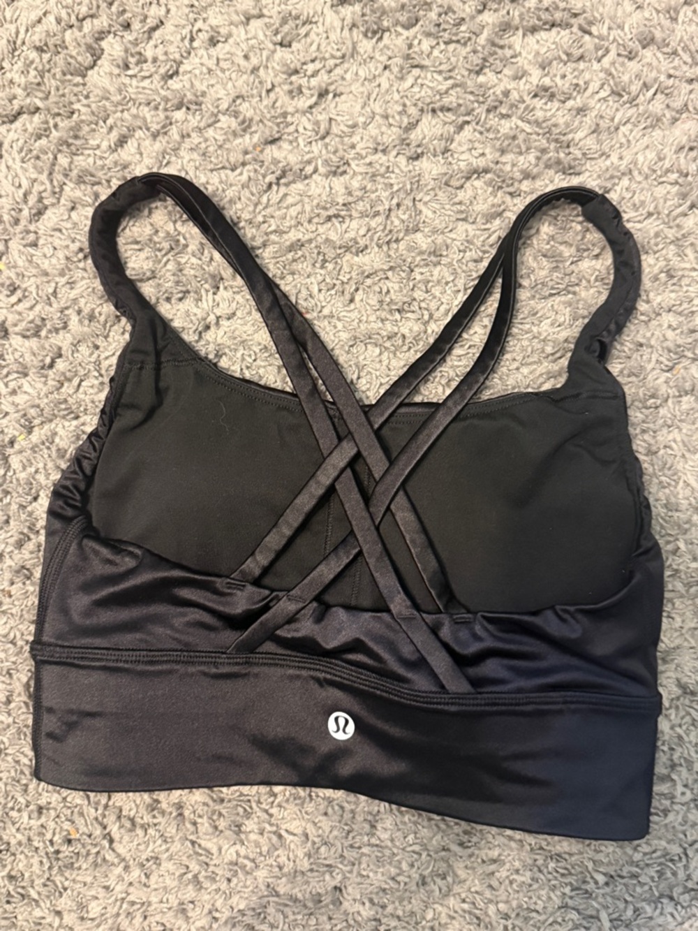 lululemon athletica Black Crisscross Strappy Sports Bra